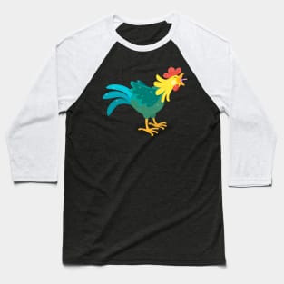 Cute crowing rooster cartoon illustration Baseball T-Shirt